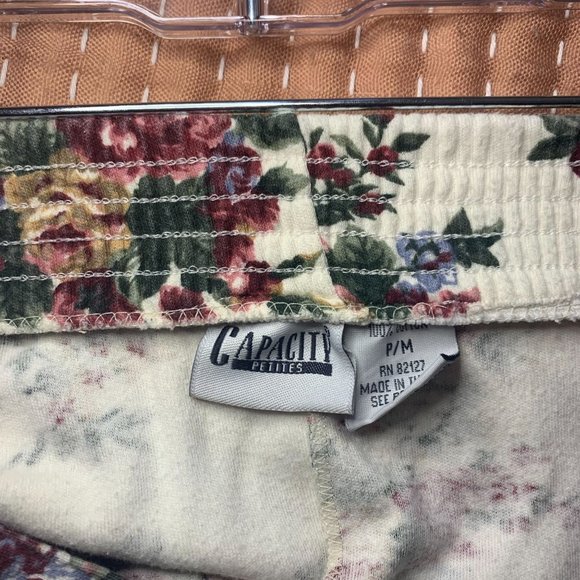 90s Vintage Petite Cotton Button up Floral Skirt, size M - Picture 6 of 8